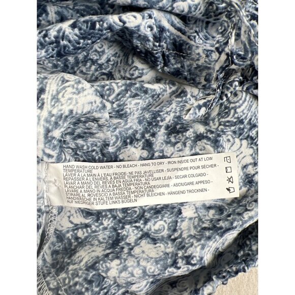 FDJ French Dressing Jeans Womens Size 6 Blue Pullover Drawstring Top Viscose L/S - Picture 7 of 9